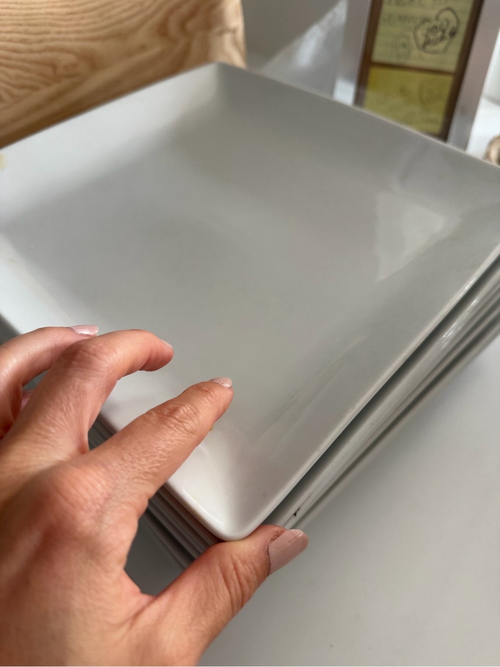 9 Crate&Barrel Large White Square Ceramic Serving Platter